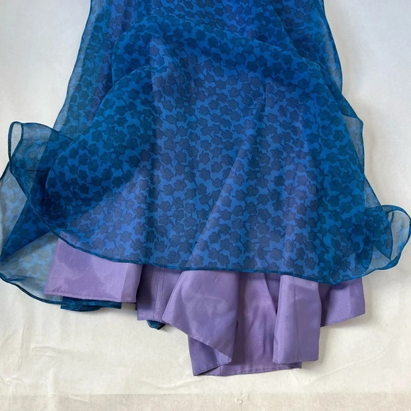 VTG Vintage ROBERT COURTNEY GENE ROYE Blue Designer Dress Size 18 - Picture 12 of 14